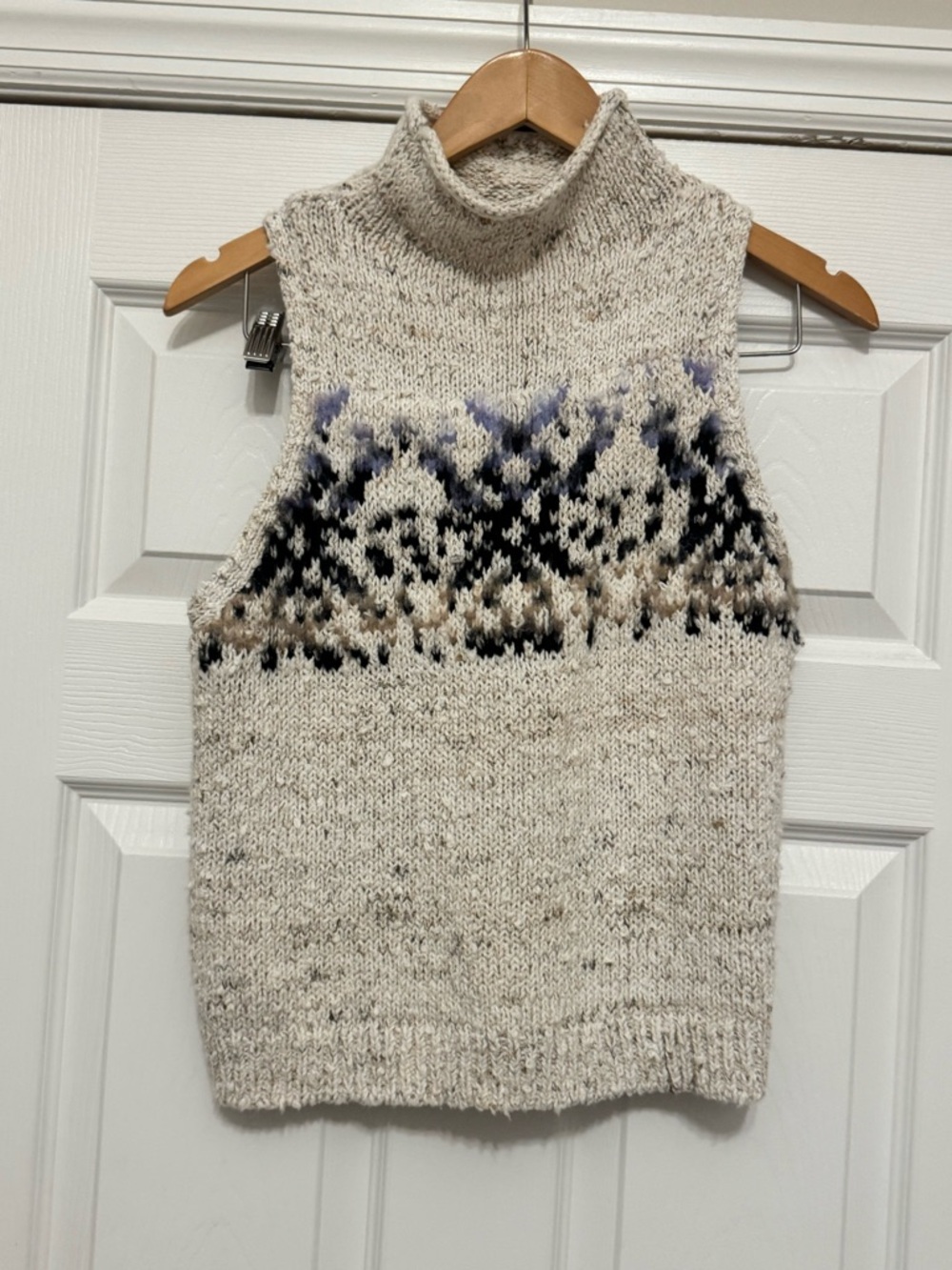 Pilcro Anthropologie Fair Isle Mock Neck Sweater Vest. Women’s Small.